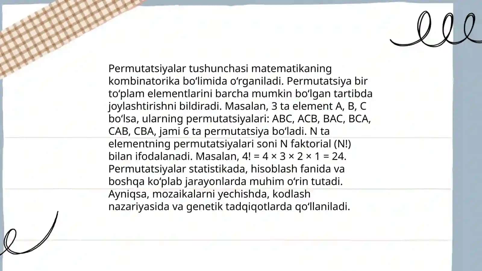 Qiziqarli kombinatorika 4