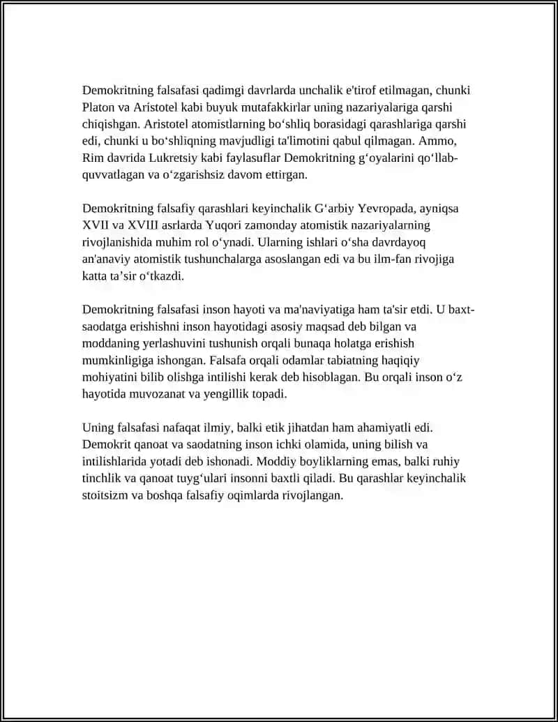 DEMOKRIT FALSAFASI 4