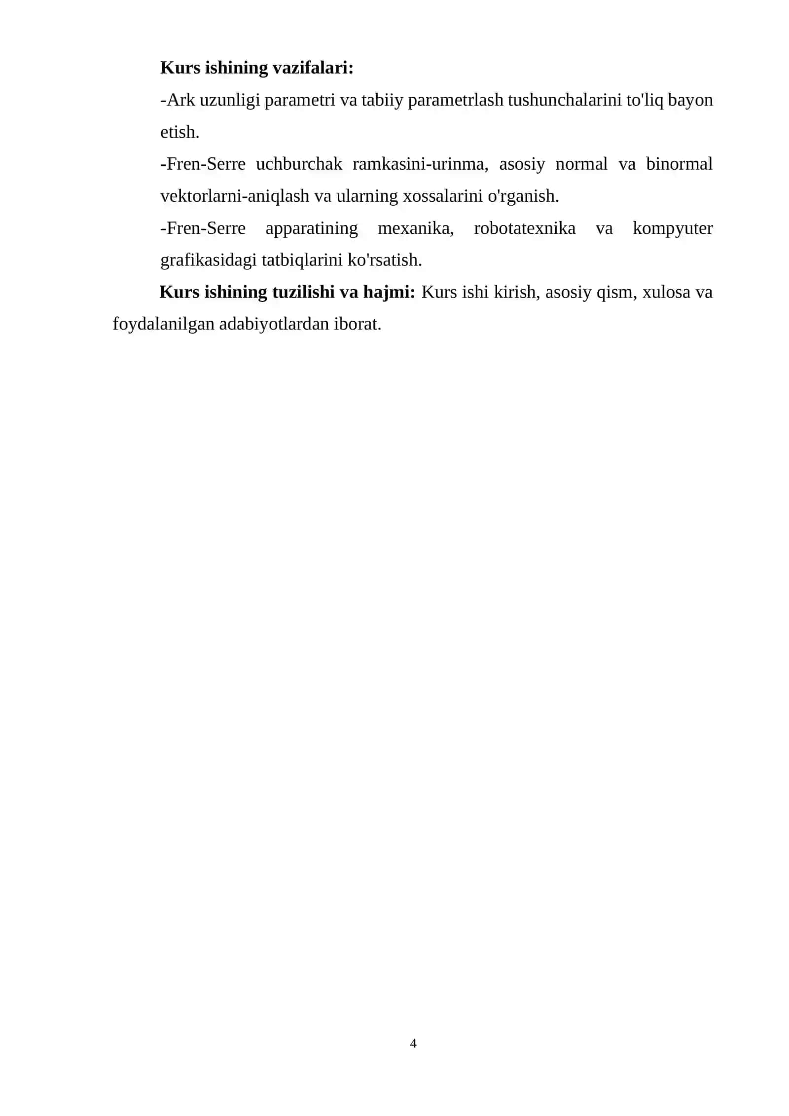 Frent-Serret formulalari va ularning qoʻllanilishi 4