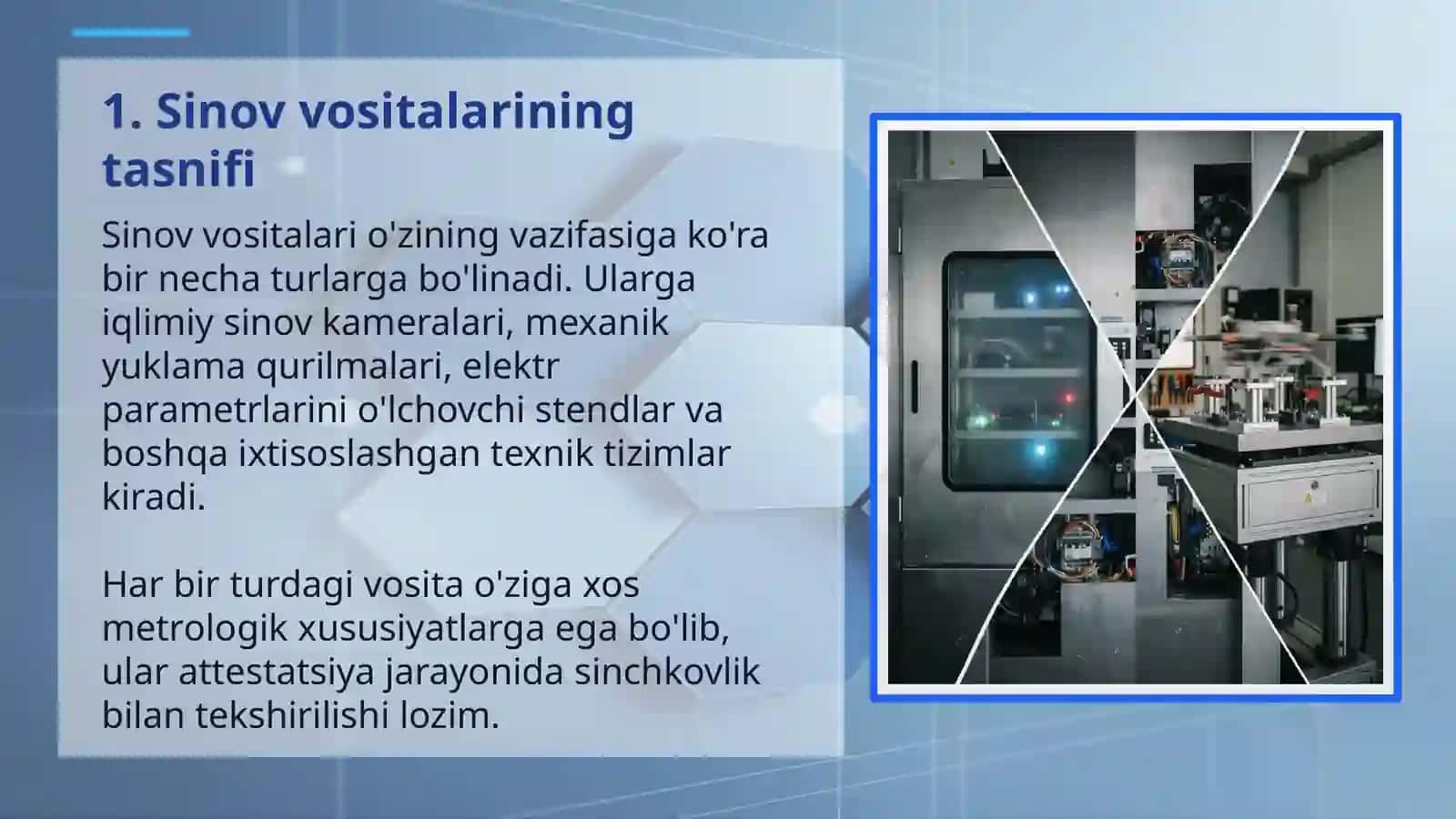 SINOV VOSITALARINI ATTESTATSIYADAN O'TKAZISH 4