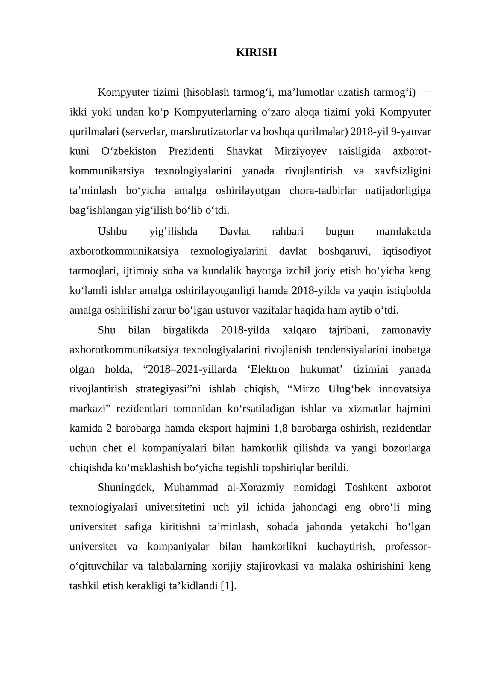 Turk sohalar uchun mo'ljallangan Kompyuterlar va Kompyuter tizimlari 4
