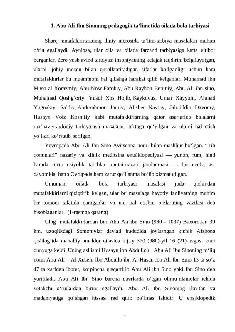 Abu Ali ibn Sino ijodida oila tarbiyasi. 4