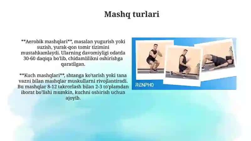 Umumrivojlantrish mashqlarni tuzish 4