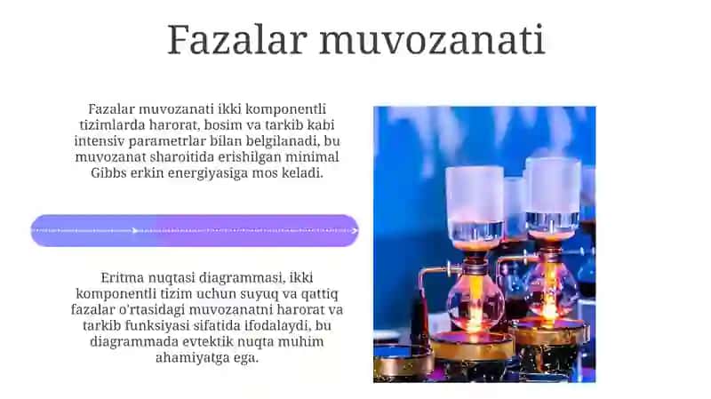 Ikki komponentli tizimlarda faza muvozanati 4