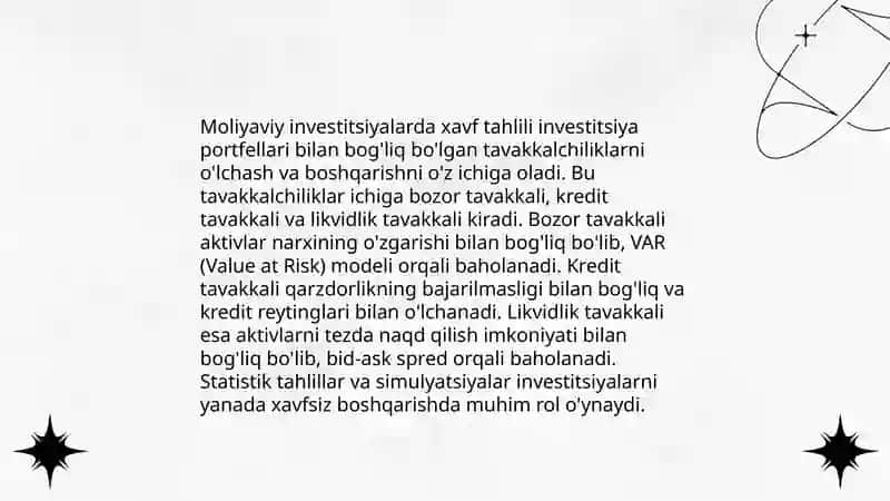 Moliyaviy investitsiyalar auditi 4