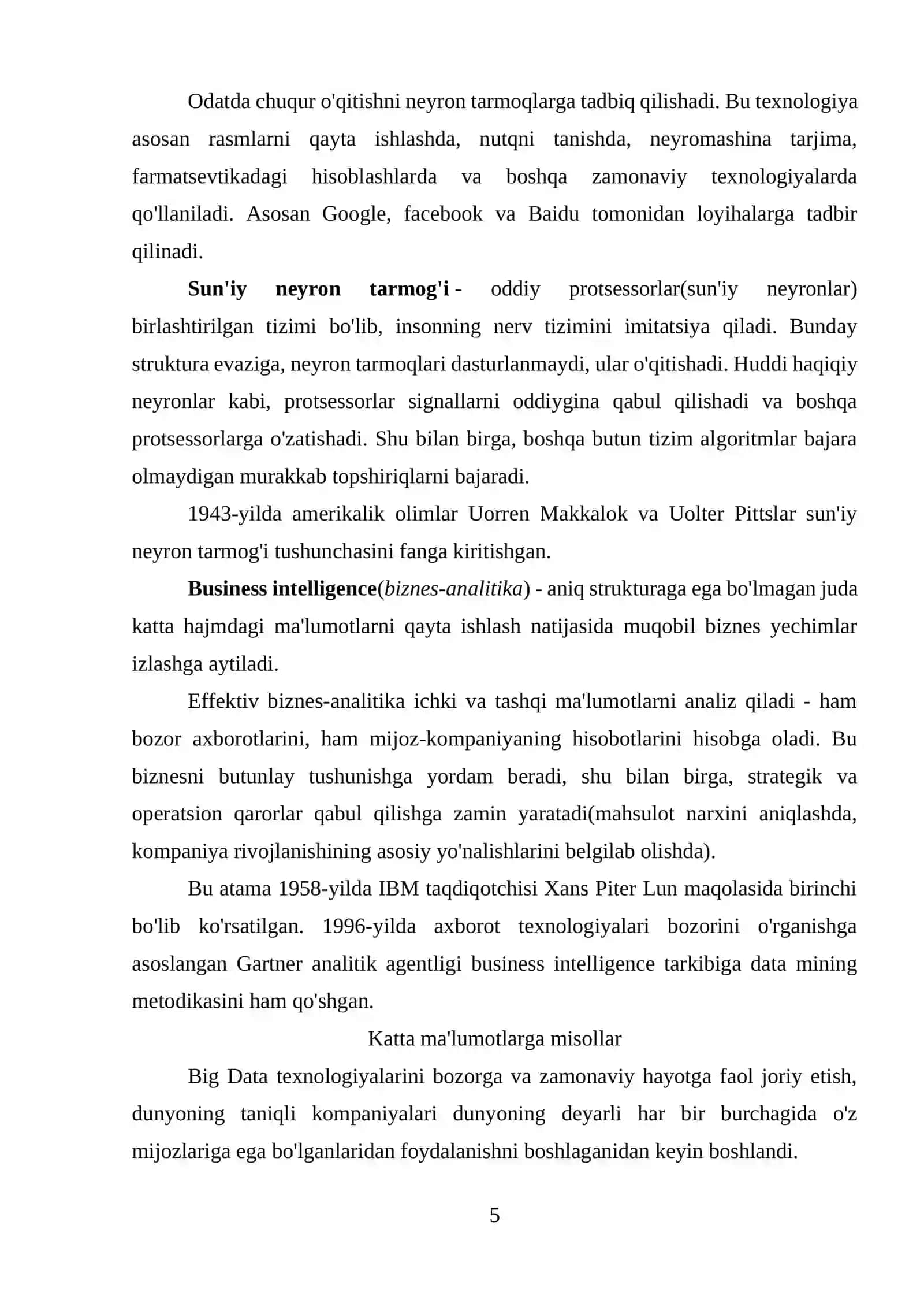 MA’LUMOTLAR BAZASINI TASHKIL QILISH DASTURLARI 4