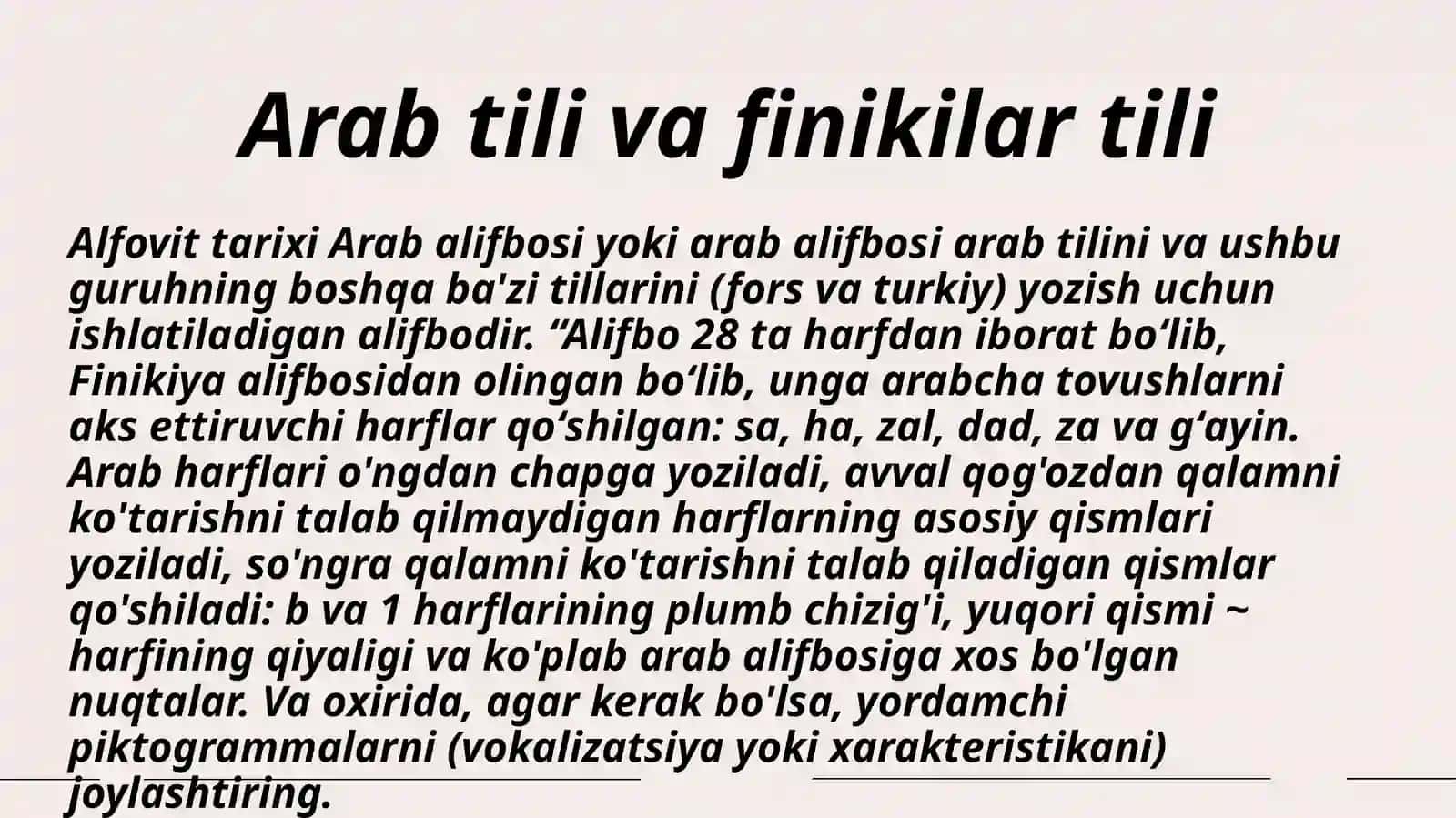 Arabtiliboyich amalumotlar 4