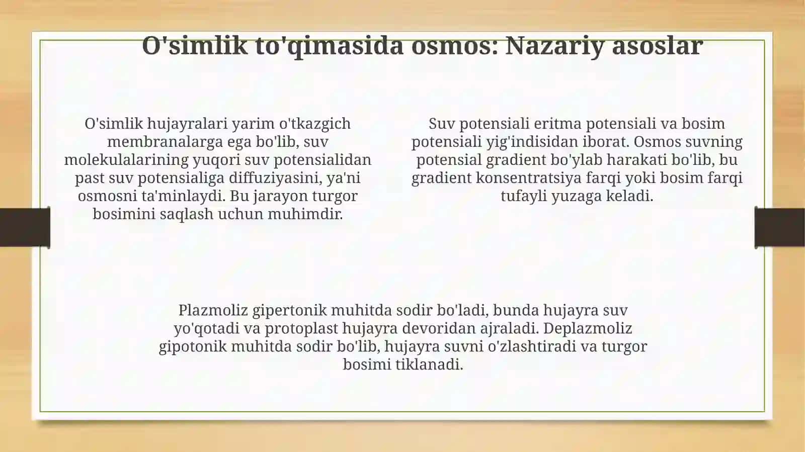Ósimlik tóqimasida osmotik hodisasini kuzatish 4