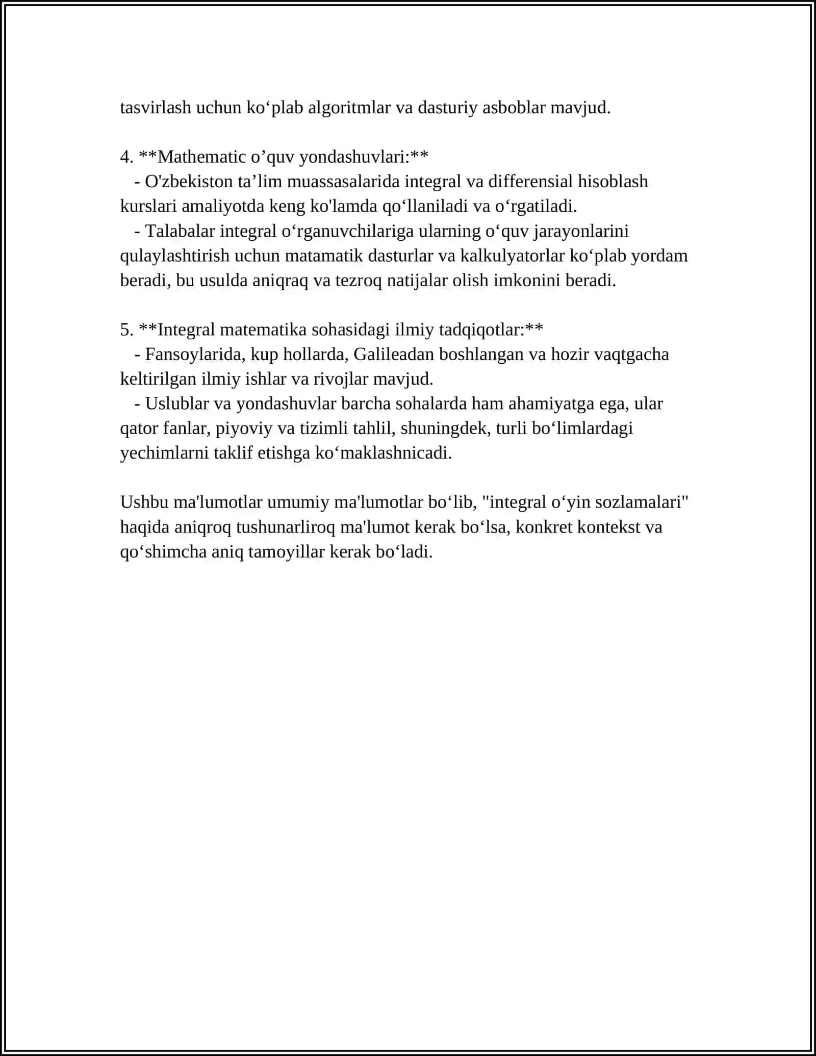 INTEGRALLASHGAN MUHIT OYNALARI SOZLAMALAR BILAN ISHLASH 4