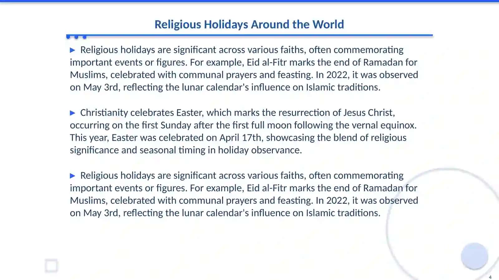 Holidays 4