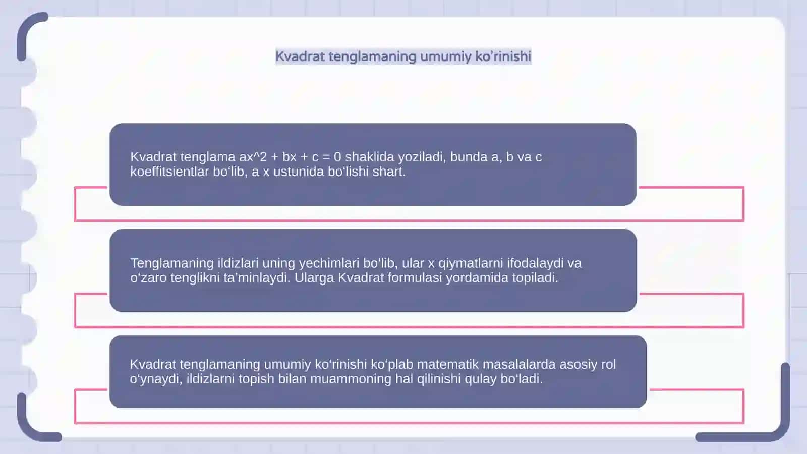 Kvadrat tenglama va uning ildizlari 4