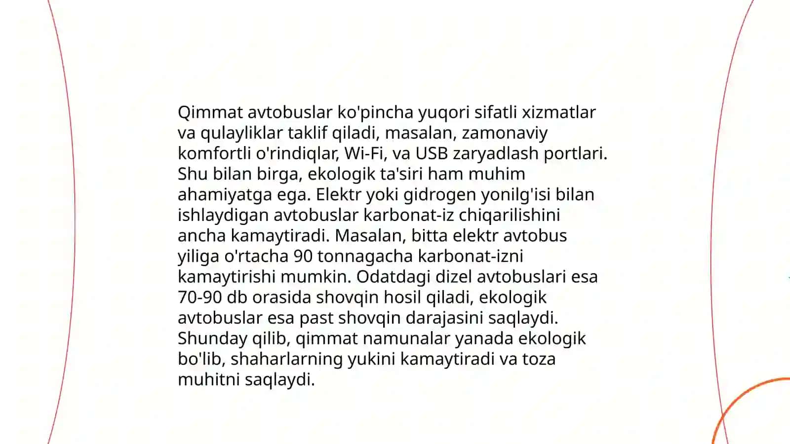 Eng qimmat avtobus mavzusida taqdimot ishi 4