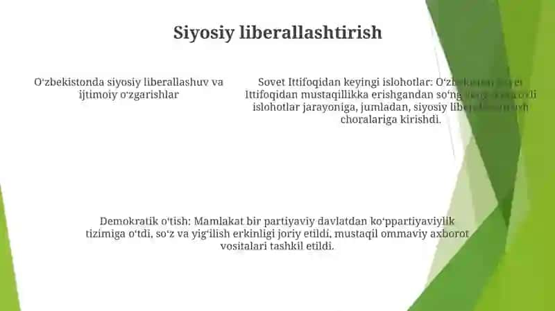 O‘Zbekiston Respublikasidagi Ijtimoiy O‘Zgarishlar 4