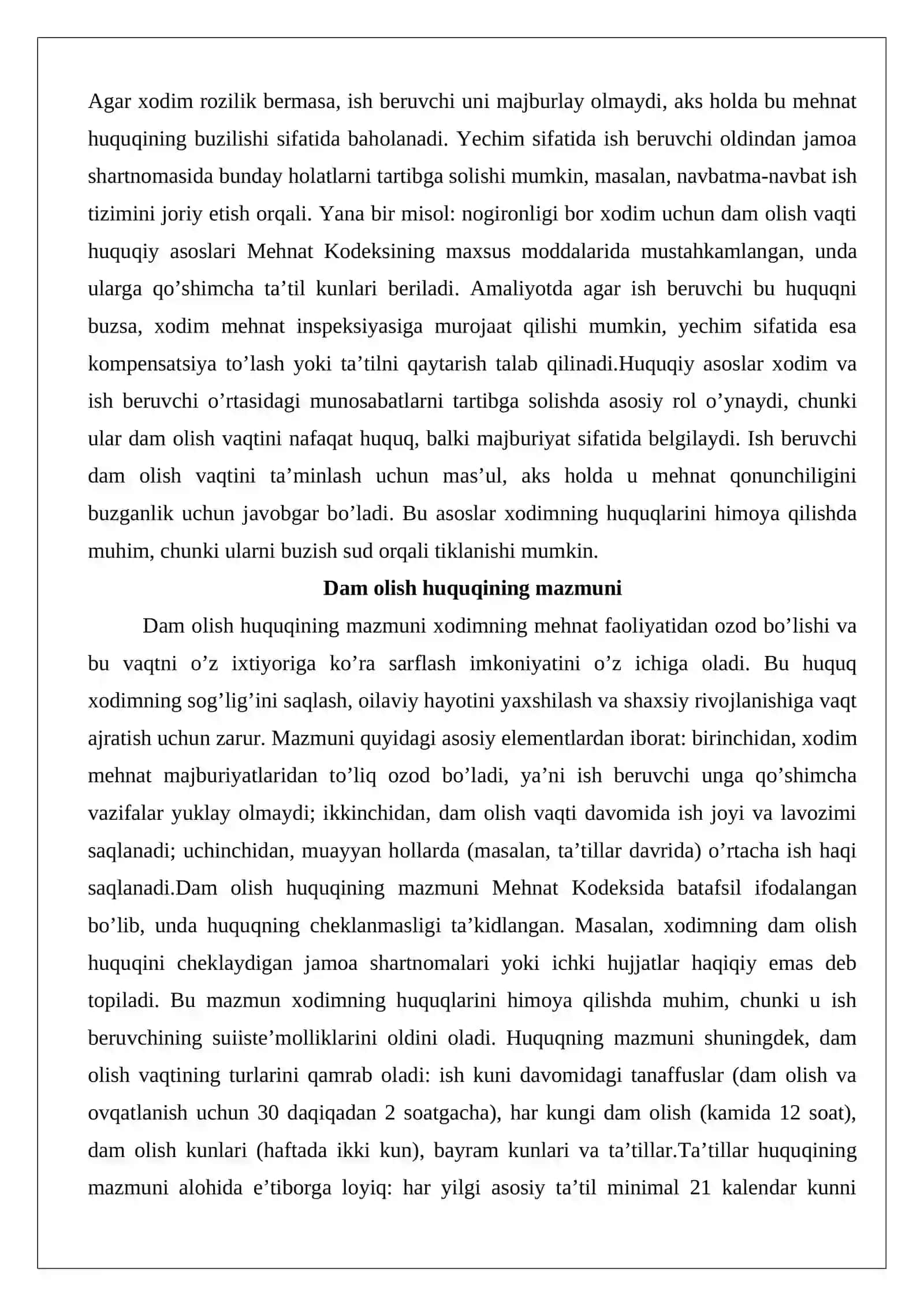 Dam olish vaqti 4