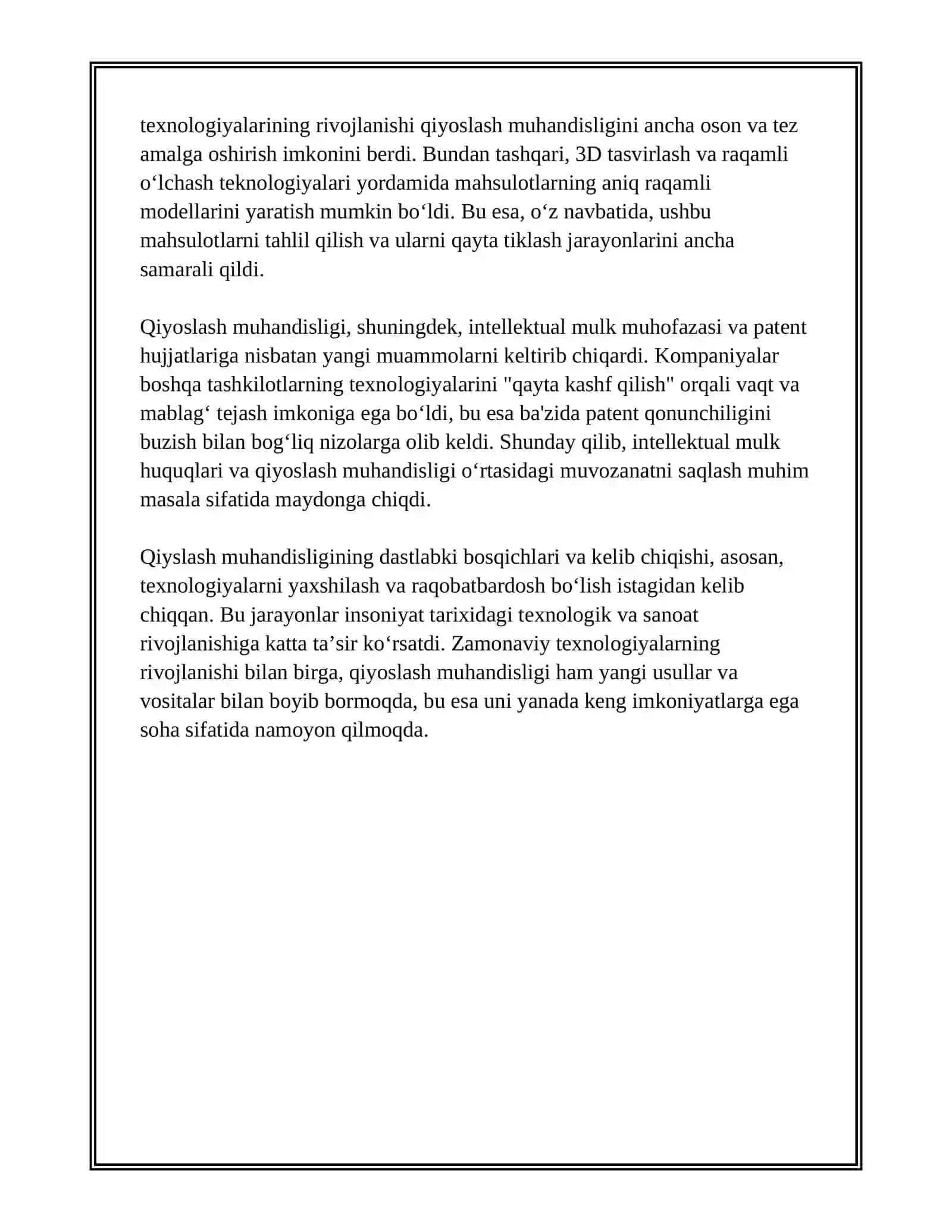 QIYOSLASH MUHANDISLIGINING RIVOJLANISH TARIXI AHAMIYATI 4