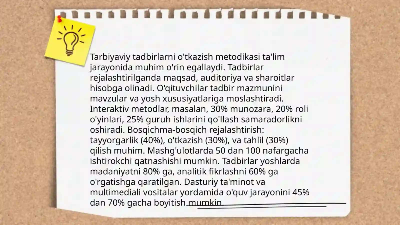 Tarbiyaviy ishlar metodikasi 4