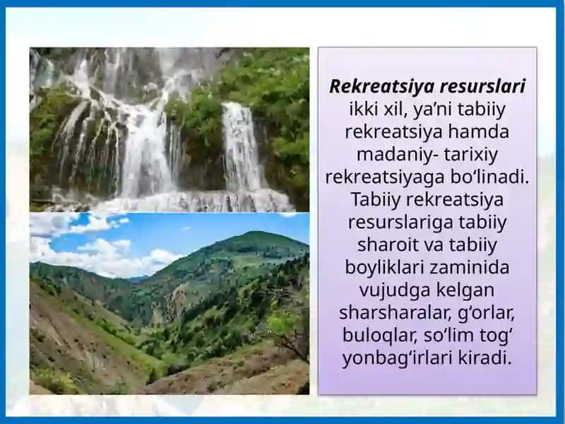 O‘zbekistonda rеkrеatsiya va turizm 4