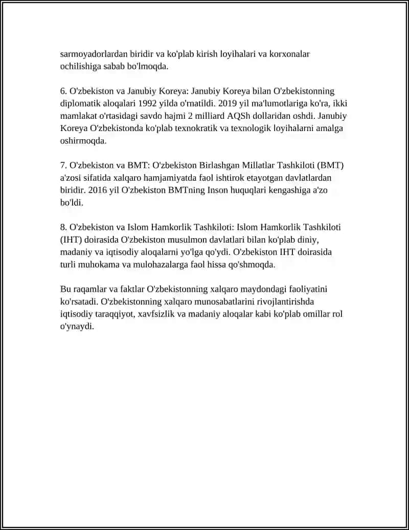 O’ZBEKISTON VA JAHON HAMJAMIYATI 4