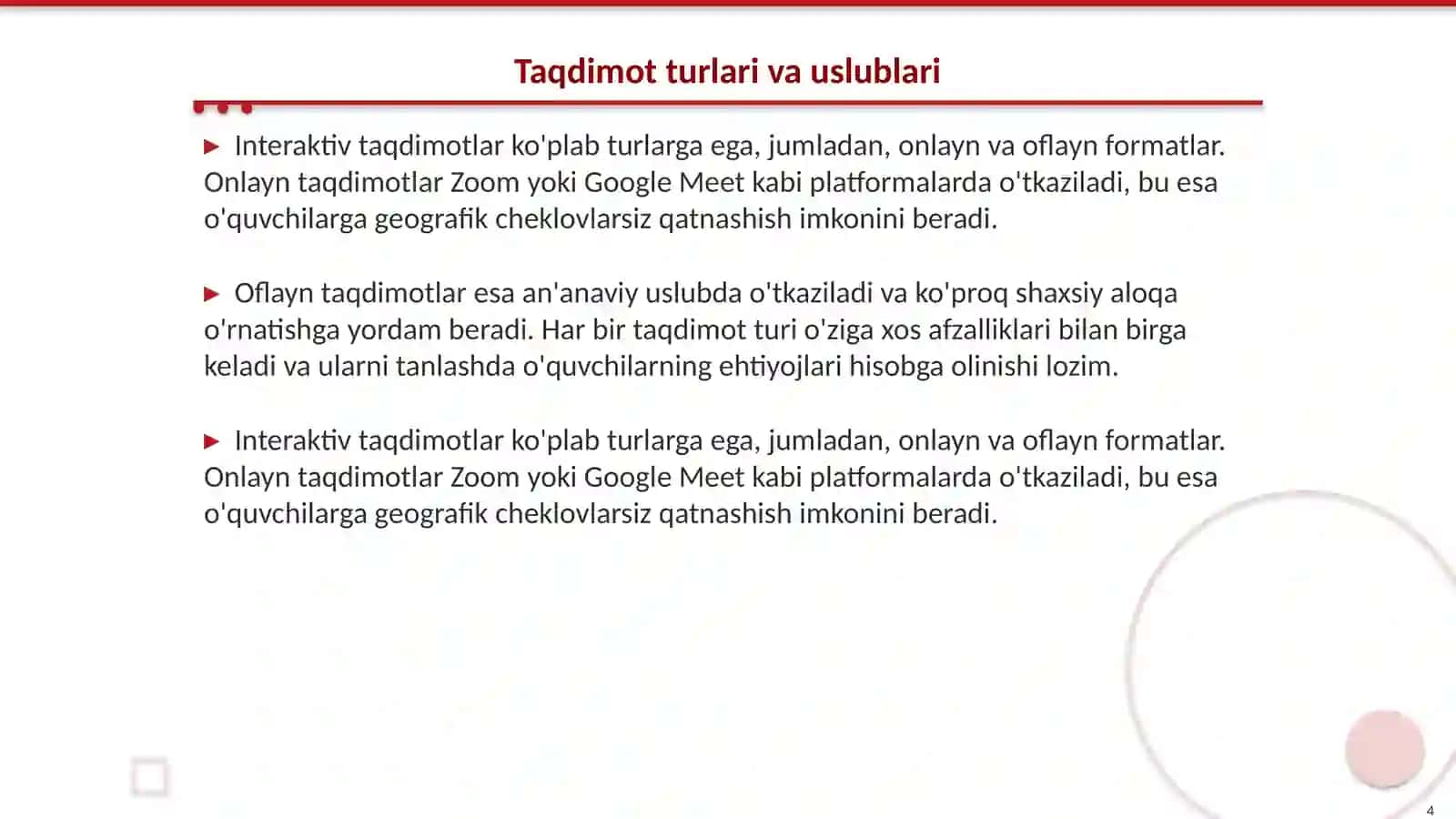 Interaktiv taqdimotlar yordamida tilni o'rgatish samaradorligi 4