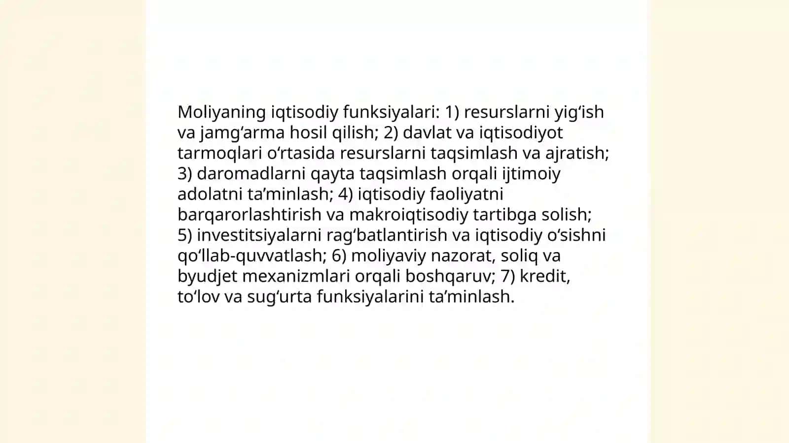 Moliya tushunchasi va mohiyati 4
