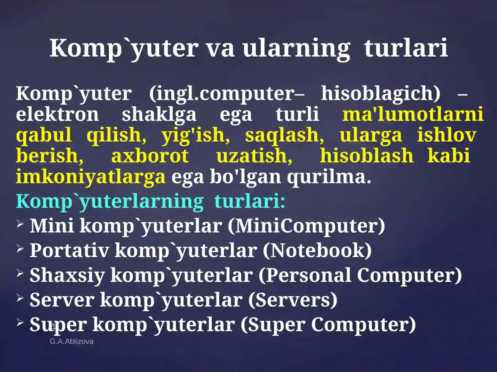 Zamonaviy o'quv-texnik vositalari 4