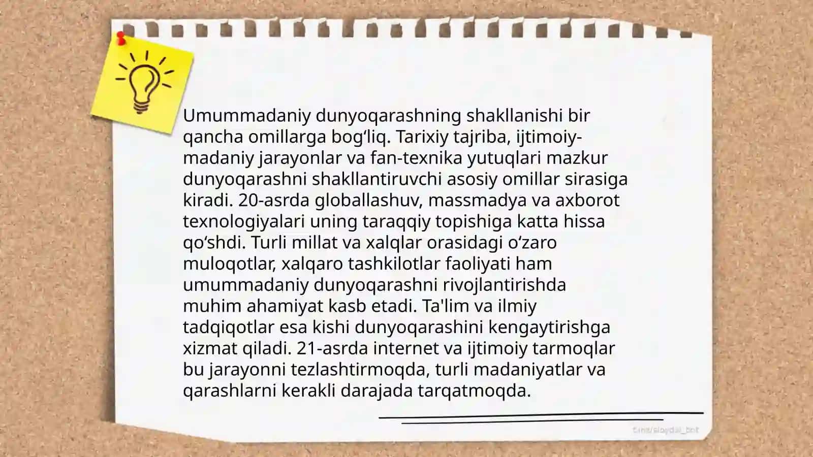 Madaniyat va dunyoqarash 4