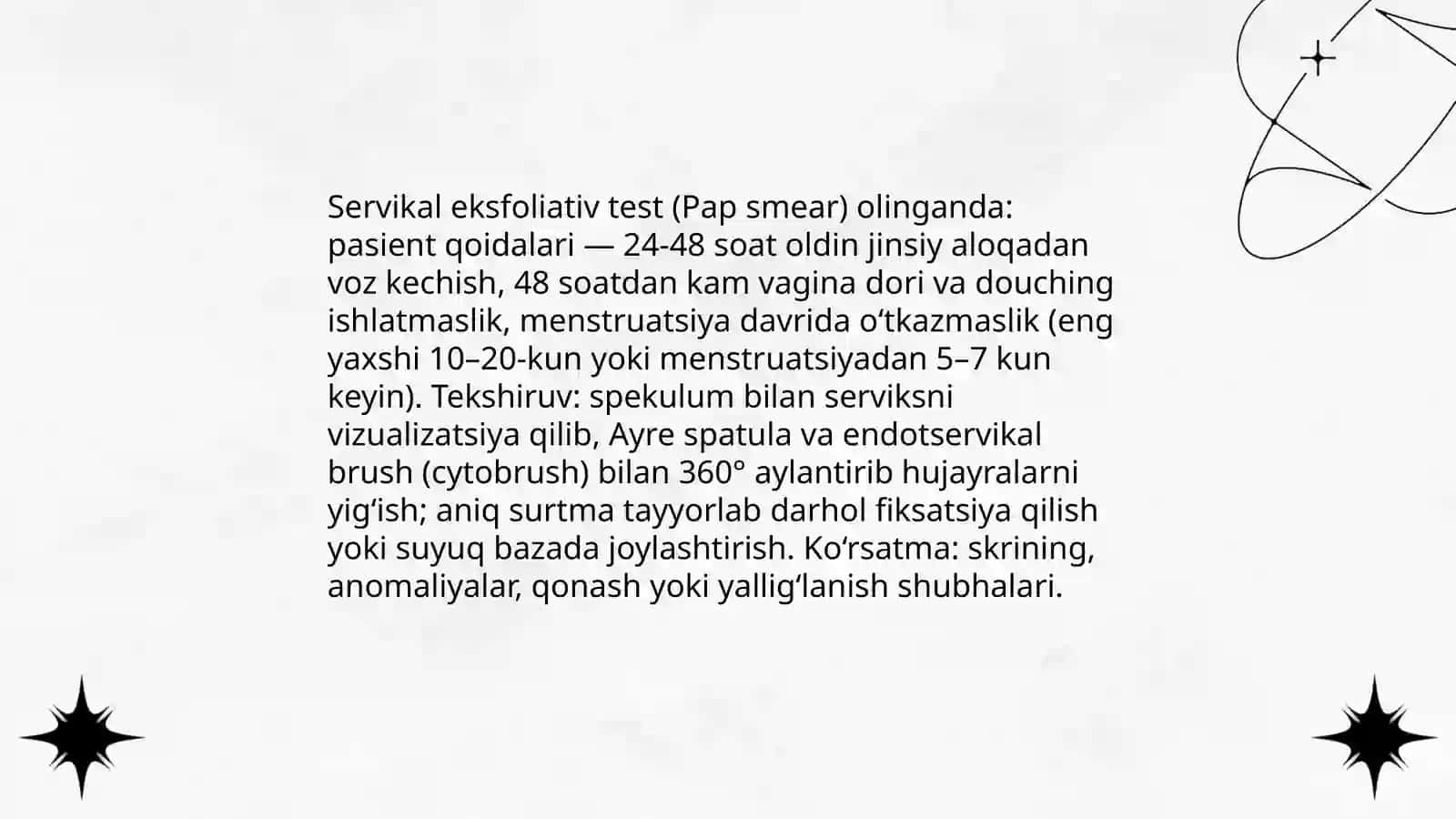 Eksfoliativ sitologik material olish usullari 4