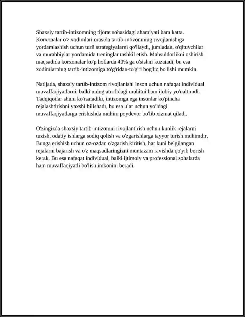 SHAXSNING MALAKA VA ODATLARI 4