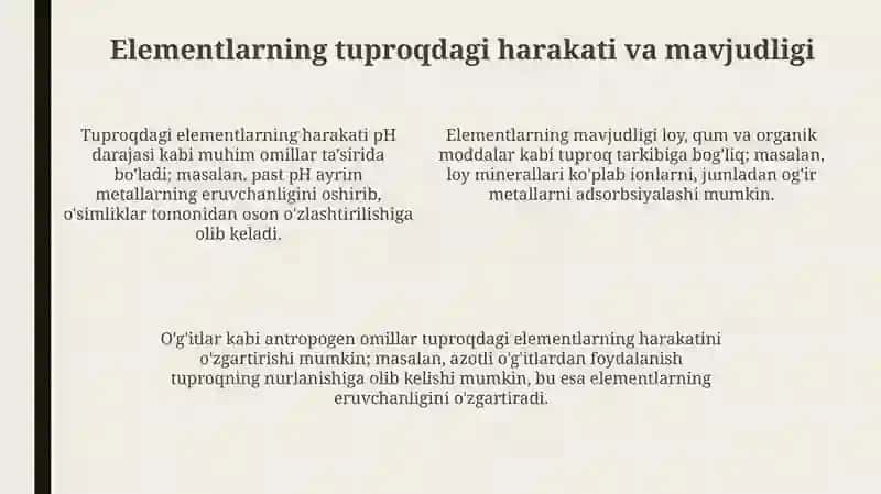Elementlar kimyosining ekologik jihatlari 4