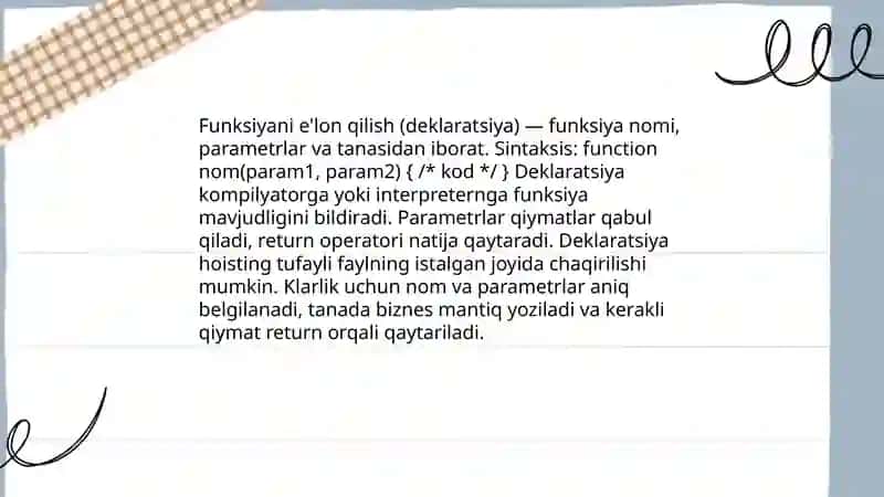Funksiya bilan ishlash 4