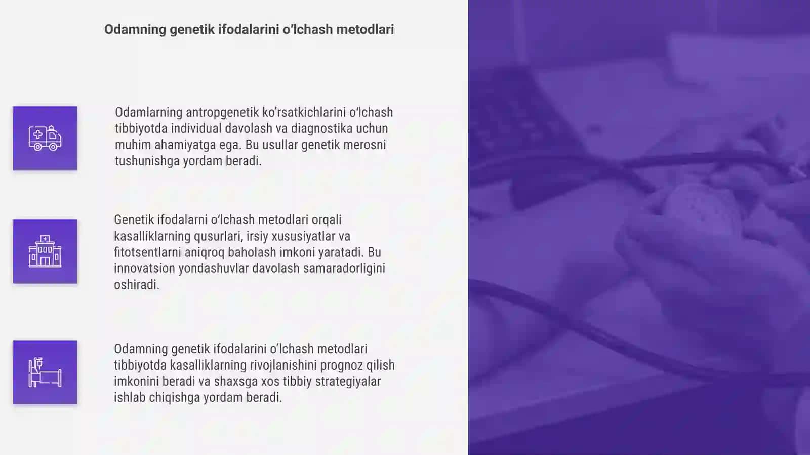 Odamning antropgenetik koʼrsatkichlarini oʼlchashning tibbiyotdagi ahamiyati 4