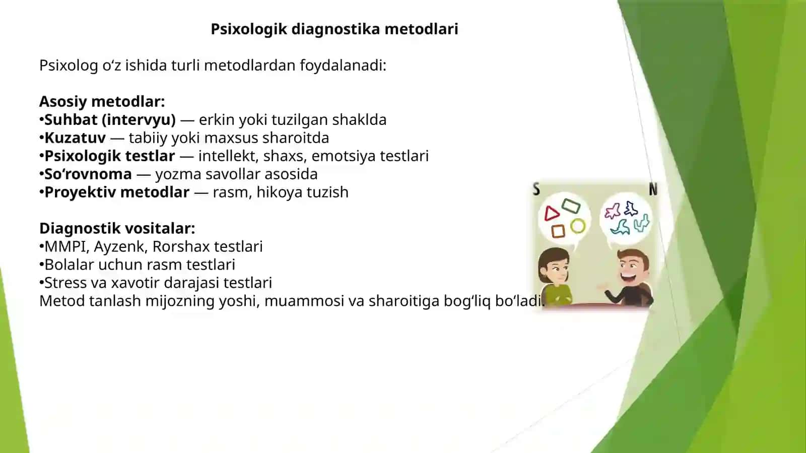 Psixologning diagnostik va korreksion ishi 4
