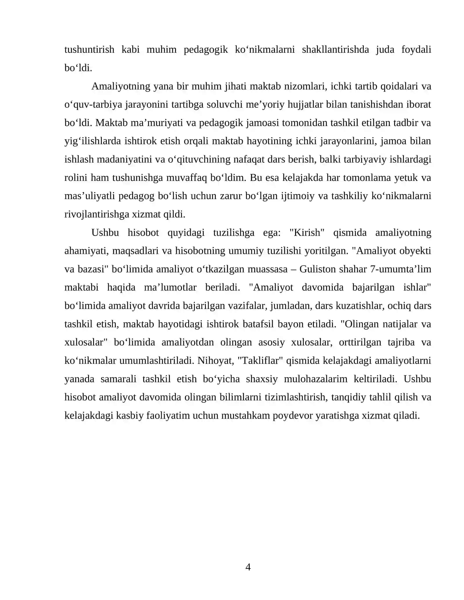 Matatika va Informatika yo'nalishi o'quv amaliyoti 4