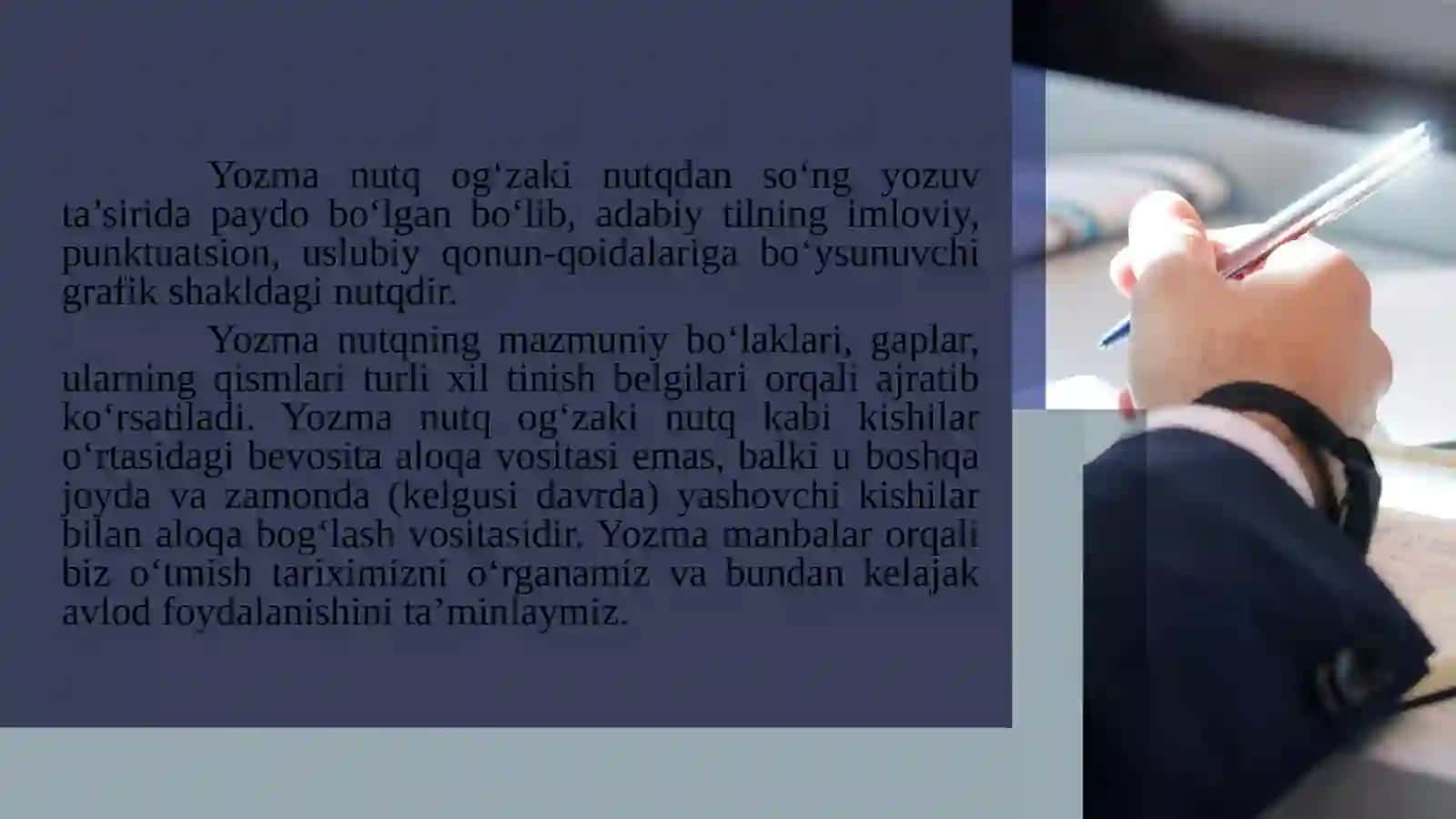Yozma nutq va punktuatsiya. 4