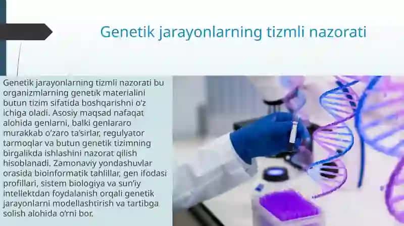 Genetik jarayonlarning tizimli nazorati 4