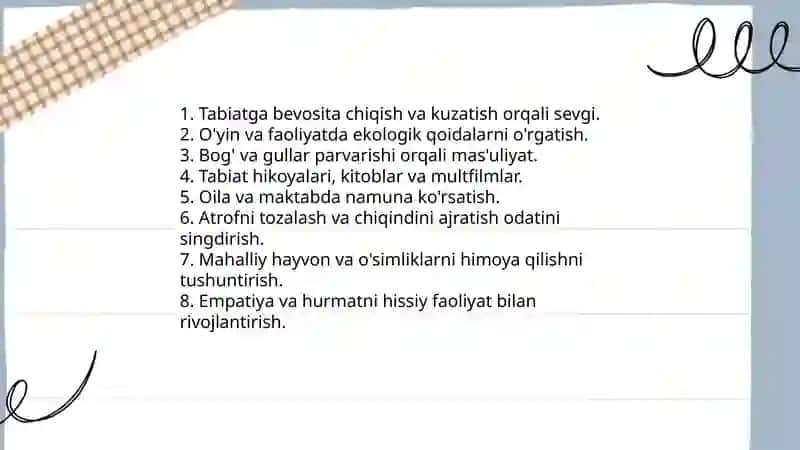 Ekologik tarbiya 4