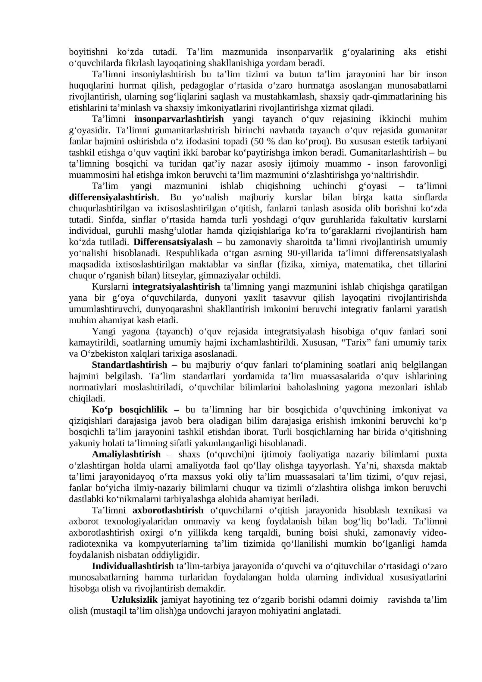 Ta’lim mazmuni tushunchasi 4