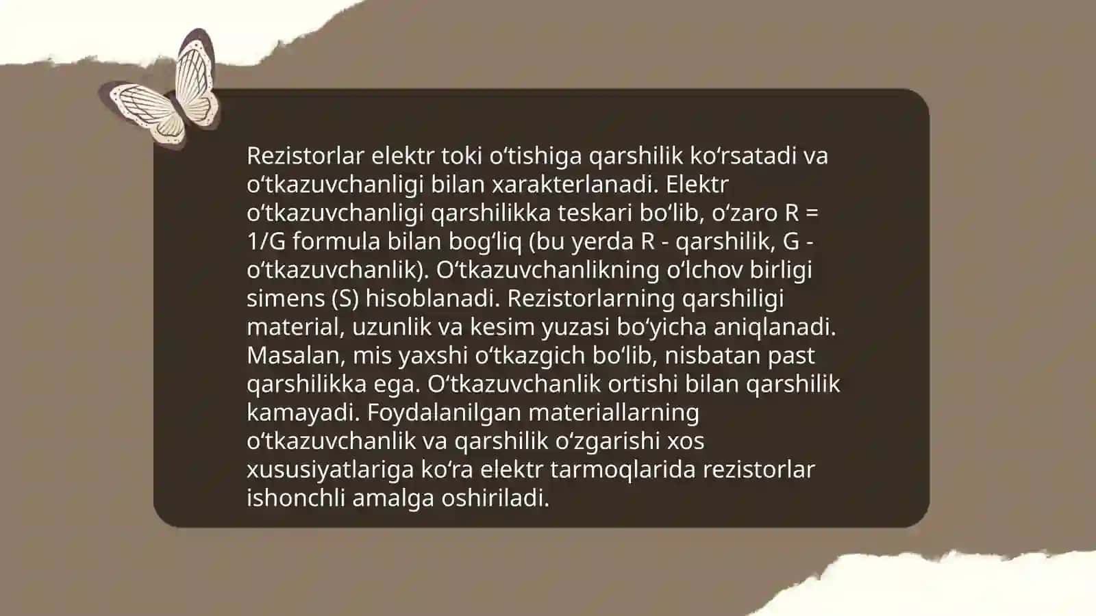 Rezistorlar tuzilishi va turlari 4