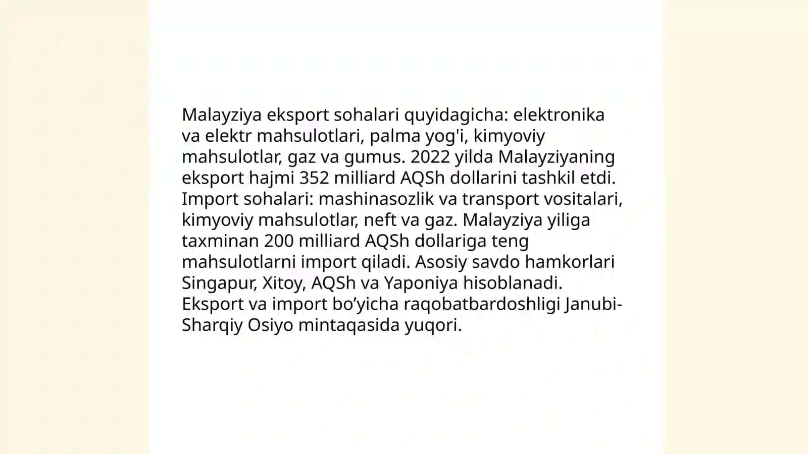 Malayziya iqtisodiyoti 4