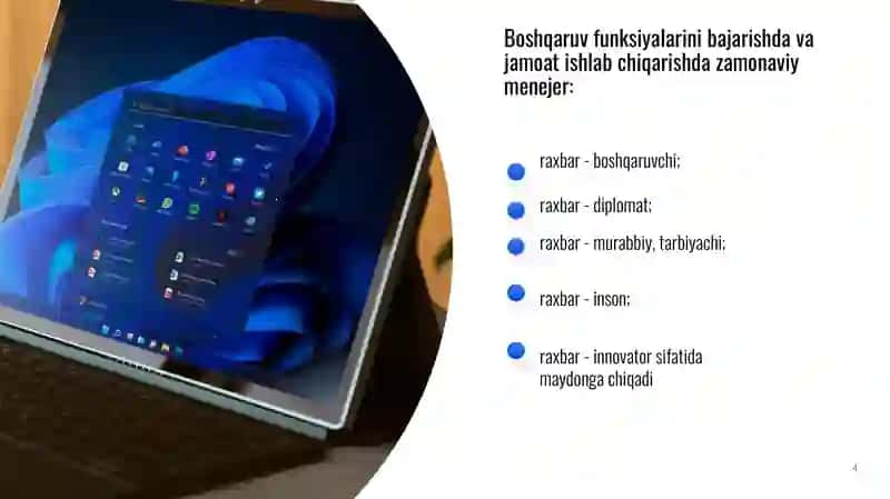 Menejerlik sinfi 4
