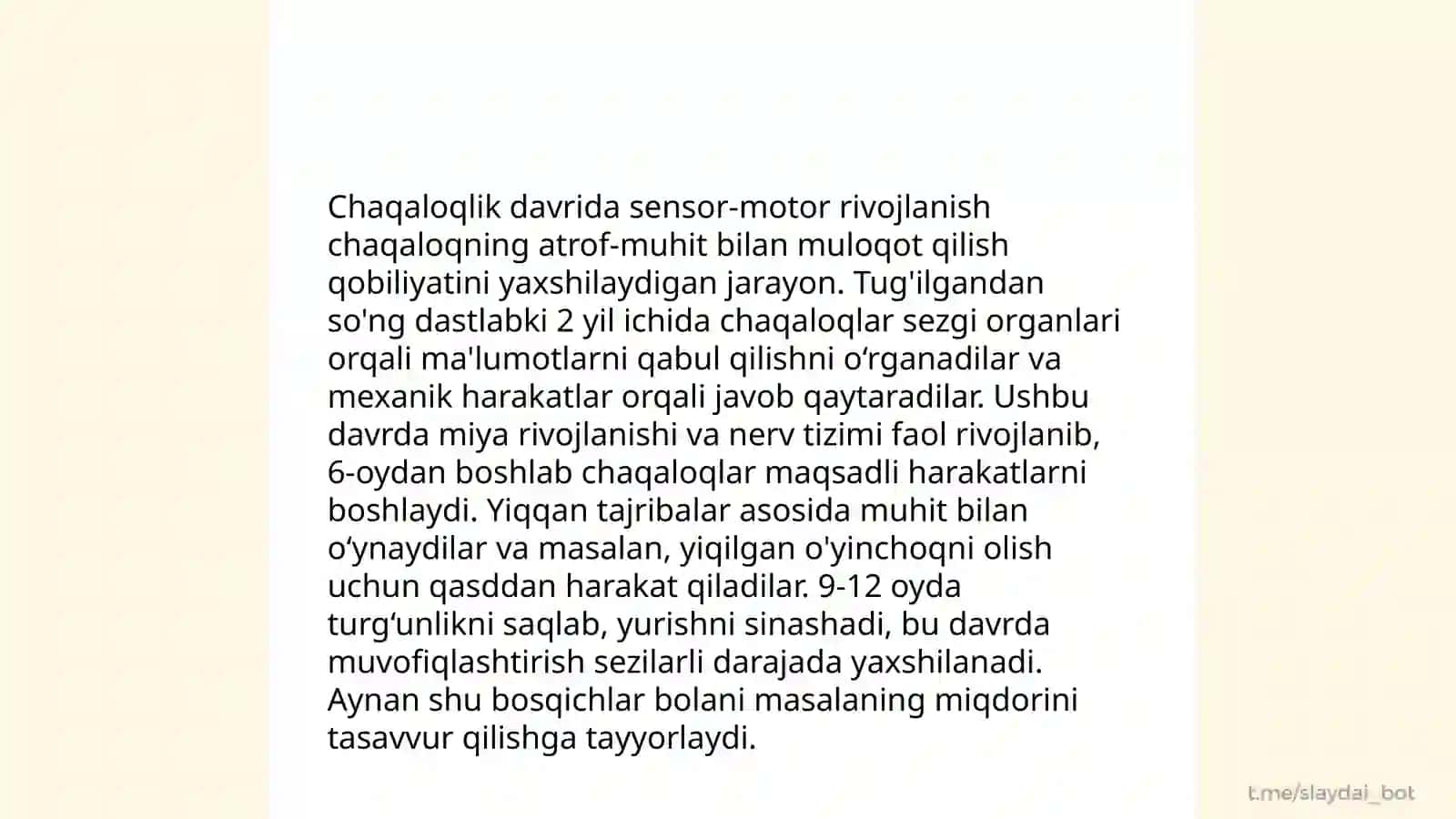 Ontogenezda inson psixologiyasining rivojlanishi 4