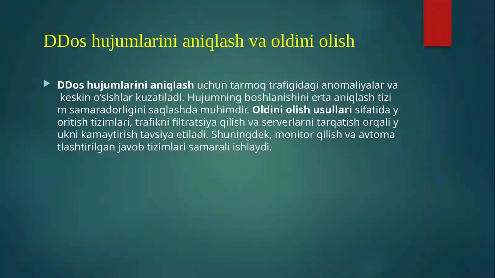 DDos va MITM hujumlari, ularni oldini olish usullari 4