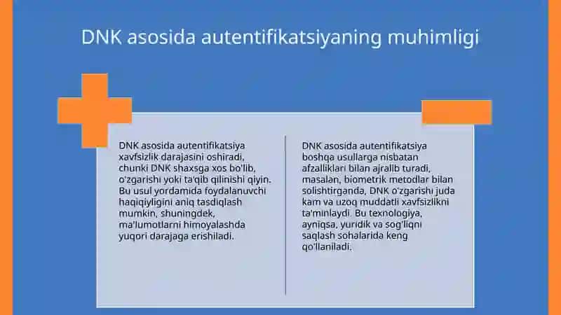 DNK asosida autentifikatsiyalash usuli 4