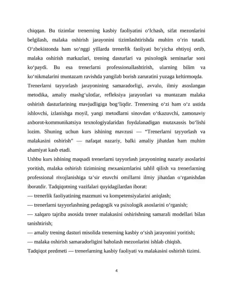 Trenerlarni tayyorlash va malakasini oshirish 4