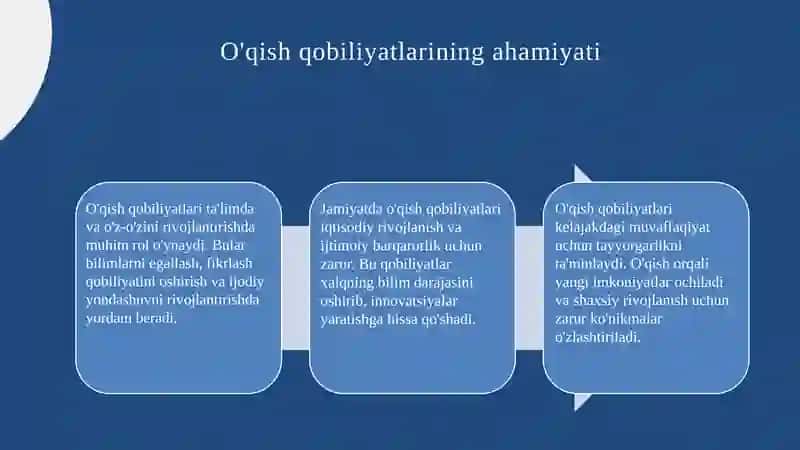 O'qish qobiliyatlarining turlari va ahamiyati 4