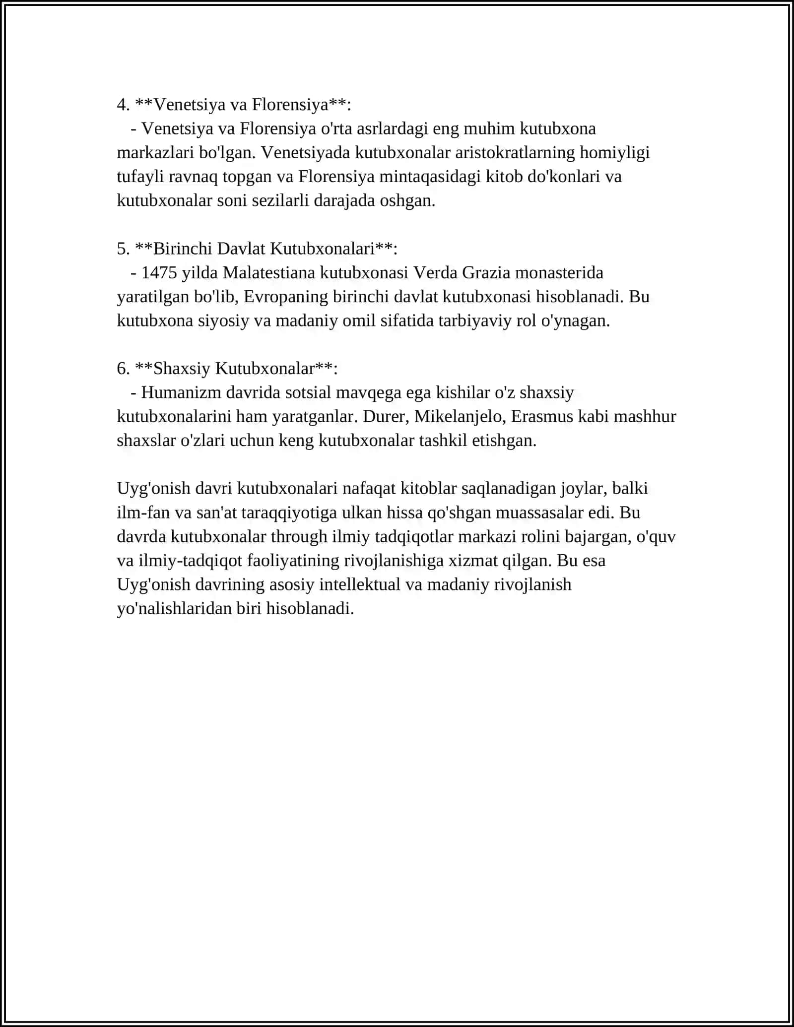UYG'ONISH DAVRIDA YEVROPADA KUTUBXONALAR 4