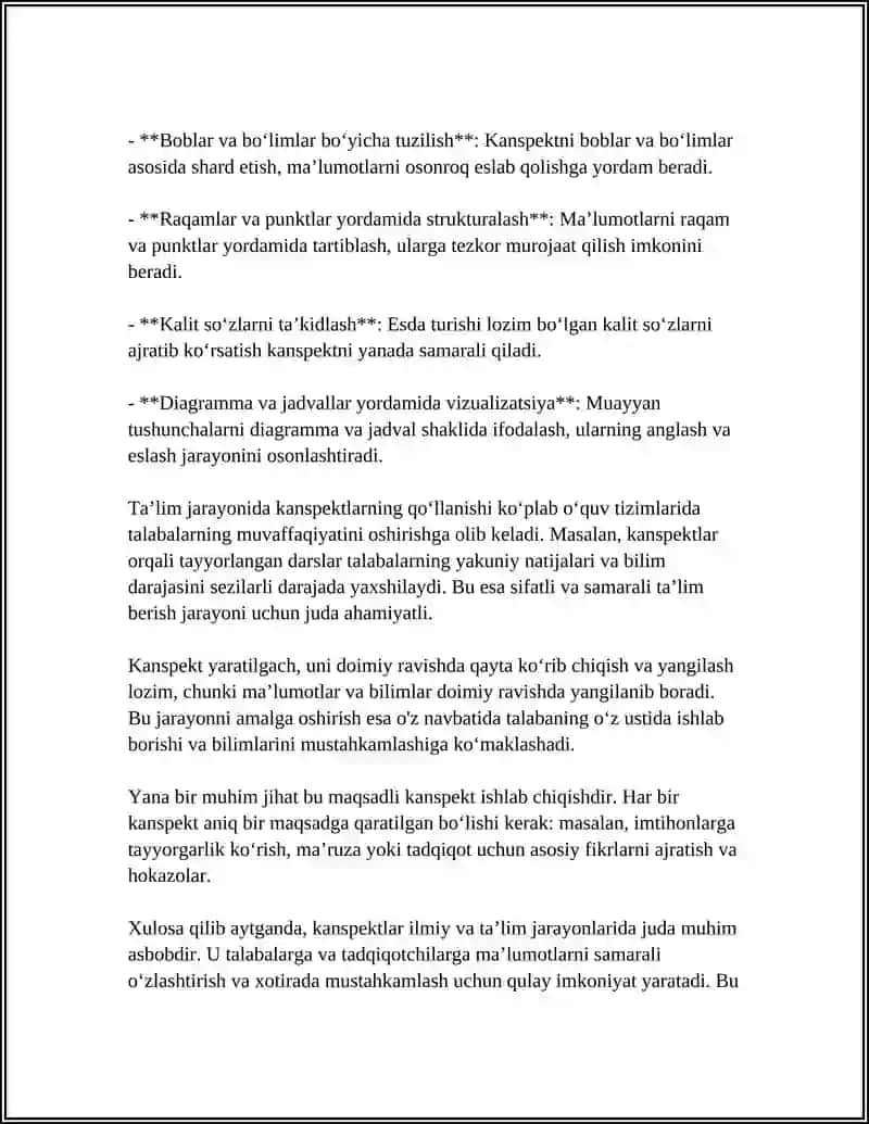 KANSPEKT VA UNING TURLARI 4