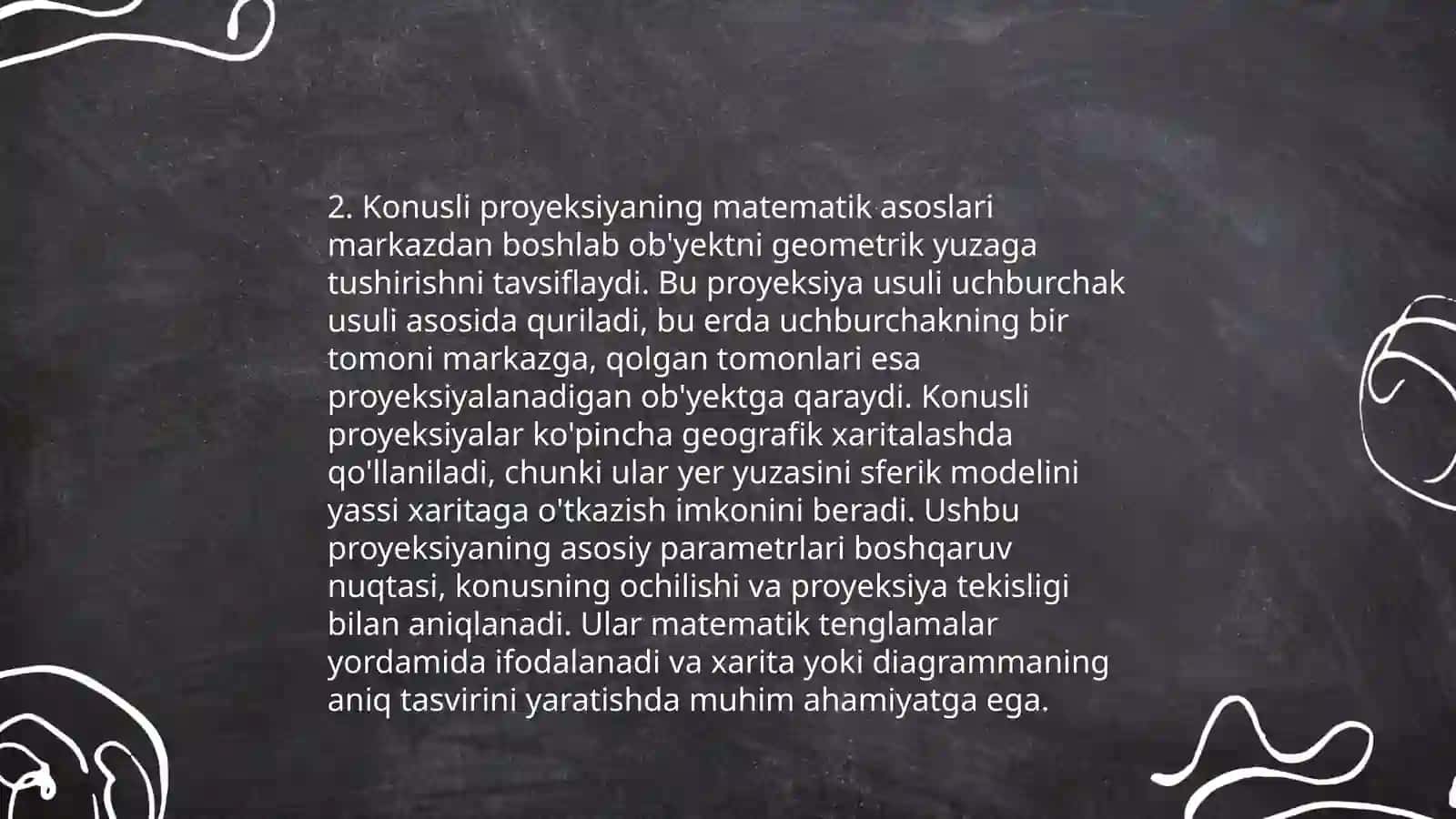 Konusli prayeksiya turlari 4