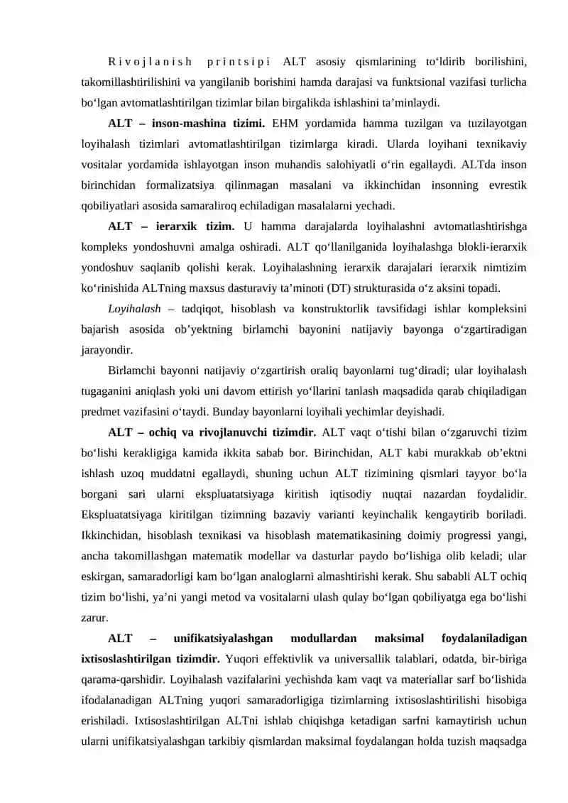 ALTNI YARATISH PRINTSIPLARI, ALT USULLARI BOSHLANG'ICH MA'LUMOTLAR 4