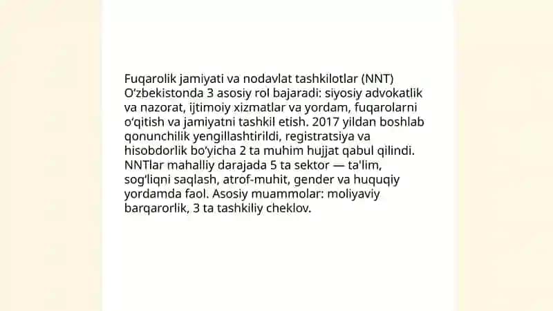 Oʻzbekistondagi ijtimoiy-siyosiy vaziyatlar 4
